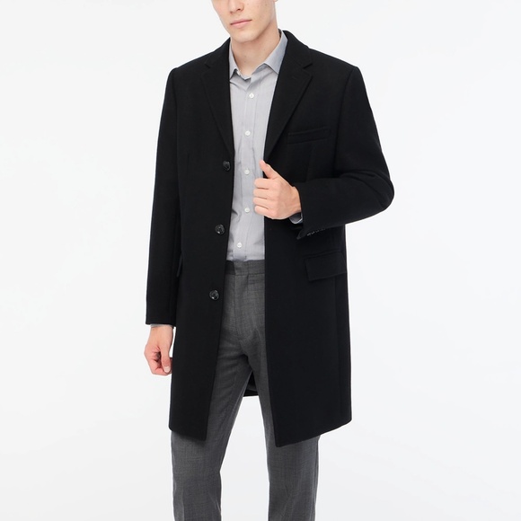 New JCREW Mens Size 36 Thompson Topcoat in Black $398 CA452 - Picture 2 of 5